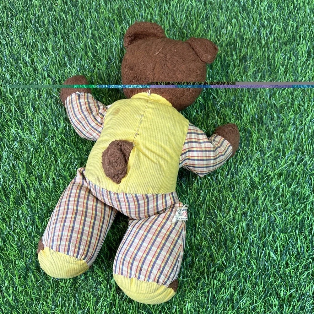 Vintage Ideal Toy Company Teddy‎ Bear It's A Wonderful Toy Plaid Outfit USA